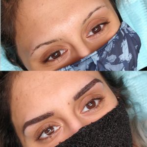 Beautiful Combination Brows. From little to no hair to fabulous eyebrows